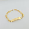 18k Figaro ID 6mm Bracelet 9g