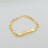18k Figaro ID 6mm Bracelet 9g