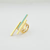18K Gold Triple Turquoise Line S7 Ring 6.7g