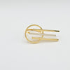 18K Gold Triple White Line S7.75 Ring 5.8g