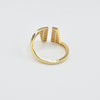 18K Gold Double Navy Primed S8.5 Ring 2.2g
