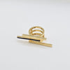 18K Gold Triple Navy Line S6 Ring 7.4g