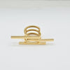18K Gold Triple Line S7.75 Ring 6.4g