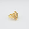 18K Gold Diamond Curve S9.5 Ring 6.5g