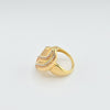 18K Gold Diamond Curve S9.5 Ring 6.5g