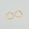 18K Gold Greek Key Earrings 1.5g
