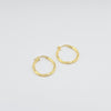 18k Twisted Hoop Earrings 1.3g