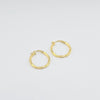 18k Twisted Hoop Earrings 1.1g