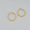 18k Twisted Hoop Earrings 5.2g