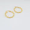 18k Twisted Hoop Earrings 5.2g