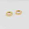 18K Gold  Round Hoop Earrings 1.3g