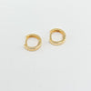 18K Gold  Round Hoop Earrings 1.3g