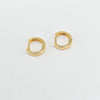 18K Gold  Round Hoop Earrings 1.3g