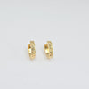 18K Gold Lazer Cut Earrings 1.5g