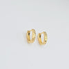 18K Gold Lazer Cut Earrings 1.5g