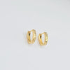 18K Gold Lazer Cut Earrings 1.5g