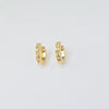 18K Gold Lazer Cut Earrings 1.5g