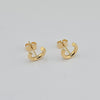 18K Gold Horseshoe Stud Earrings 1g