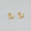 18K Gold Horseshoe Stud Earrings 1g