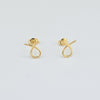 18K Nail Knott Stud Earrings 1g
