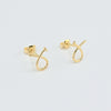 18K Nail Knott Stud Earrings 1g