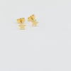 18K Gold Star Stud Earrings 1g