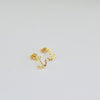 18k Anchor Stud Earrings 0.90g
