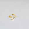 18K Gold Anchor Stud  Earrings 0.80g
