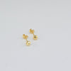 18K Gold Flat Back Stud Earring 0.30g