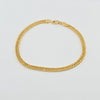 18K Gold Diamond Cut Curb Bracelet 4.8g