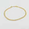 18K Gold Mini Curb 3mm Bracelet 1.4g