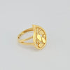 18K Gold Tear Drop Flex S8.5 Ring 3.2g