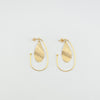 18K Gold Hanging Mirror Earrings 4.6g