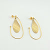 18K Gold Hanging Mirror Earrings 4.6g