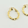 18k Twisted Hoop Earrings 1.2g