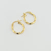 18K Gold Swirl Hoop Earrings 0.7g