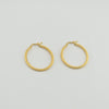 18K Gold Sanded Hoop Earrings 1.6g