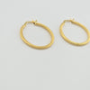 18K Gold Sanded Hoop Earrings 1.6g