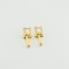 18K Gold Hinged Back Hardwear Earrings 3.5g