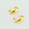 18K Gold Large Tear Drop Earrings 5.2g