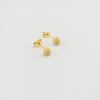 18K Gold Sand Ball  Stud Earrings 1.2g