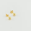 18K Mini Ball Stud Earrings 1g