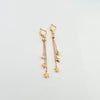 18K Rose Gold Hanging Dice- Flake- diamond Earring 4.6g