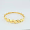 18K Gold Double Wave Bangle 13.2g