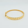 18K Gold Double Tear Drop Bangle 13.3g