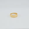 18K Gold Double TearDrop S8 Ring 2.5g
