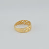 18K Gold Double TearDrop S8 Ring 2.5g