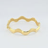 18K Gold Wave Bangle 10.7g