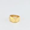 18K Gold Hex S5.75 Ring 3.6g