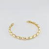 18K Gold U Wave Bangle 6.7g